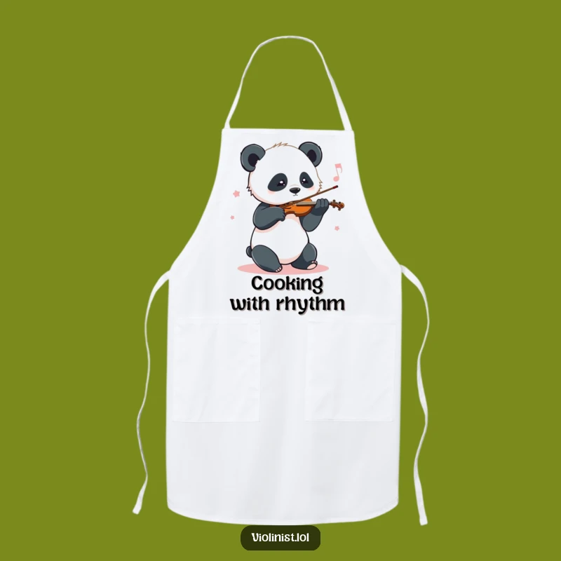 Funny Panda Apron: Cook with Musical Flair and Playful Panda Joy