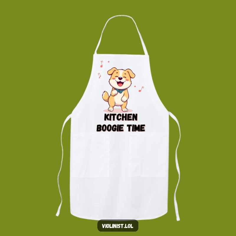 Funny Dog Dancing Apron - Maestro of the Munchies