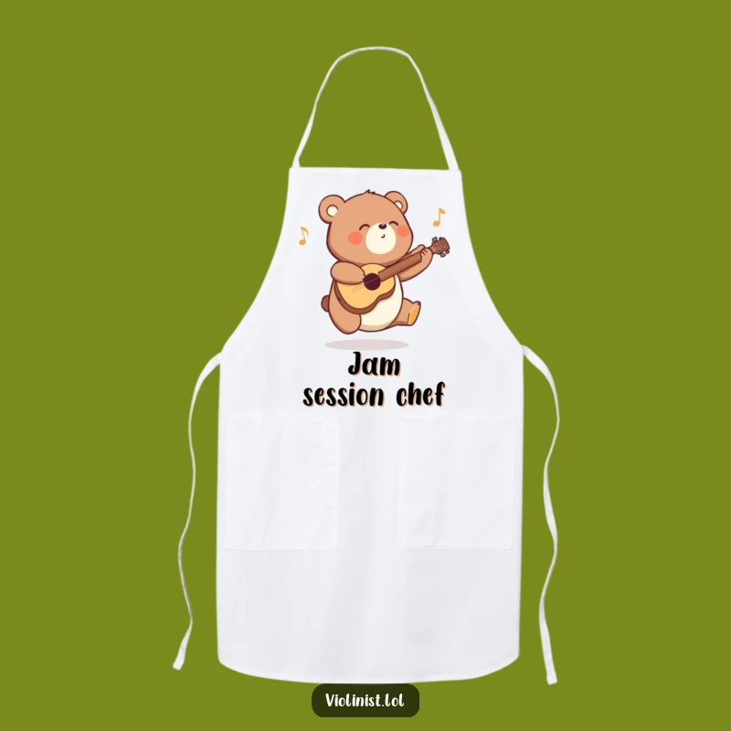 Funny Energetic Bear Apron: Cook with Joyful Tunes and This Hilarious Gift