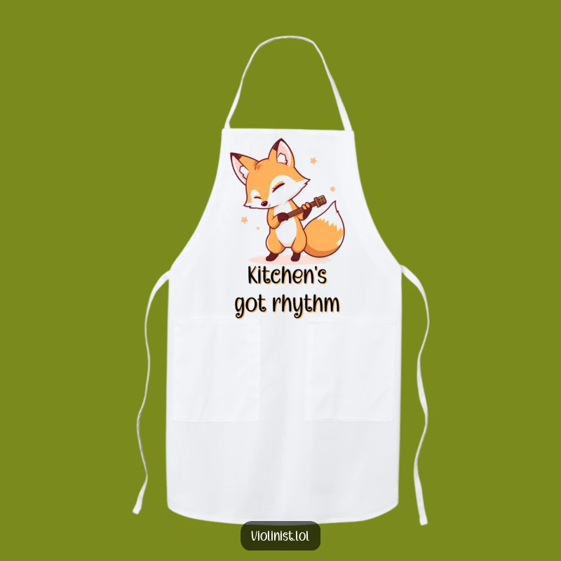 Funny Fox Rhythm Apron: Cook with a Beat