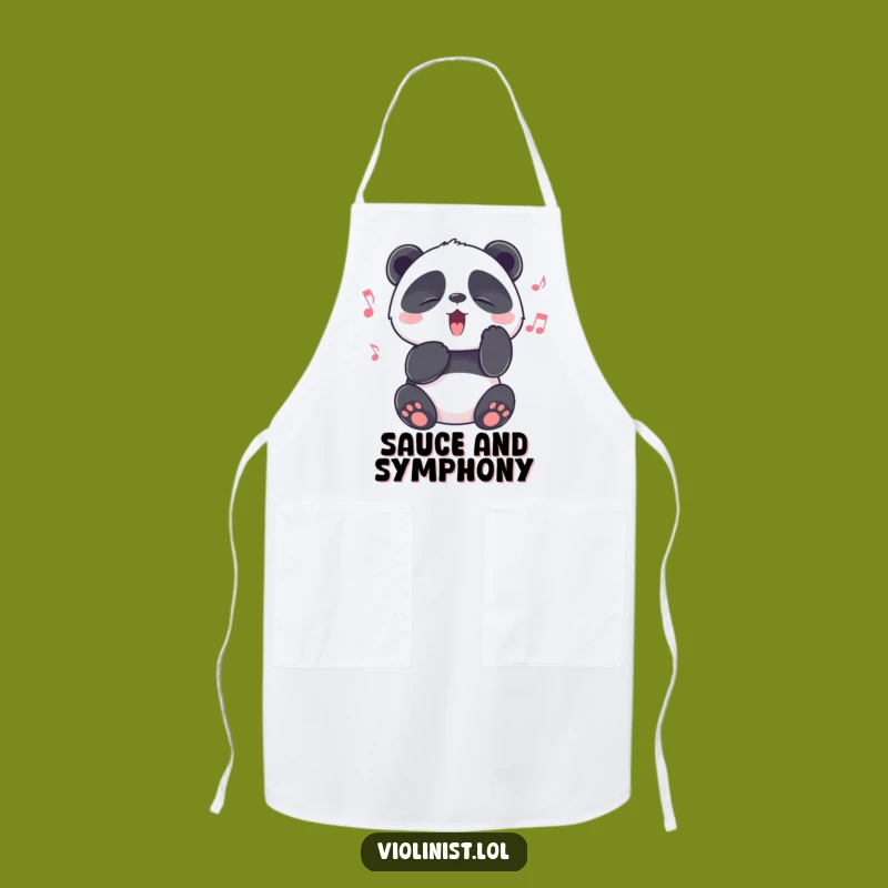 Funny Panda Maestro Apron: Cook with Musical Flair