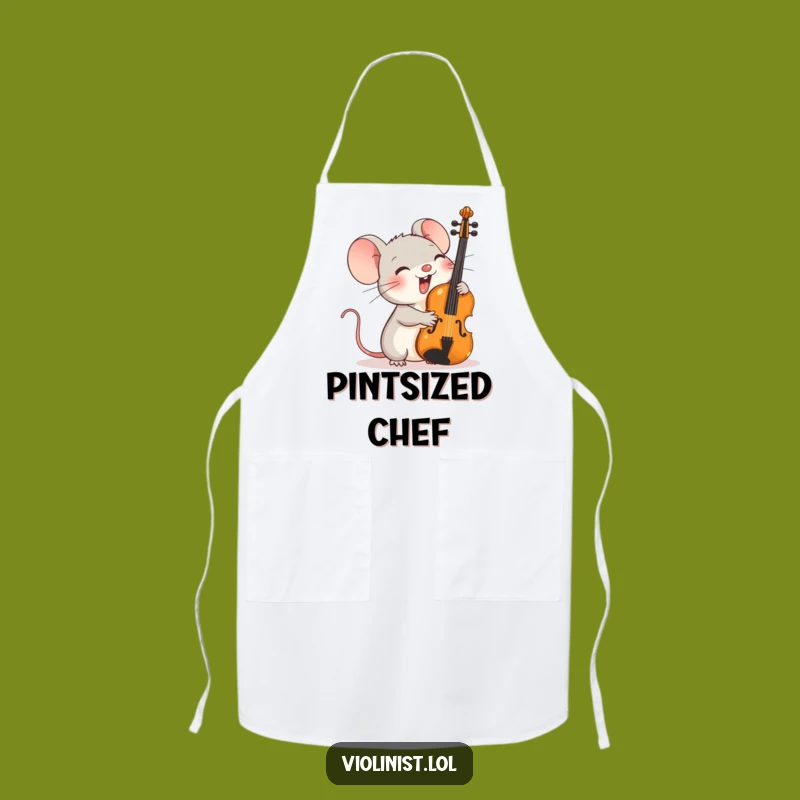 Funny Mouse Violinist Apron: Cook with Giggles, Perfect Funny Gift!
