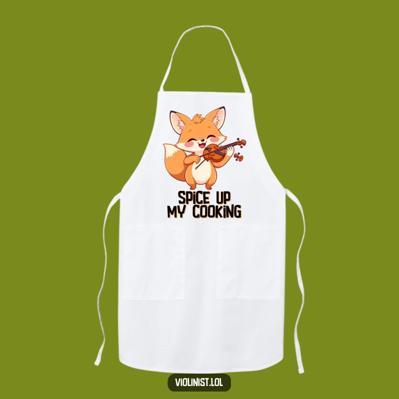 Funny Fox Violin Apron: Fiddle While You Cook with This Cheerful Funny Gift