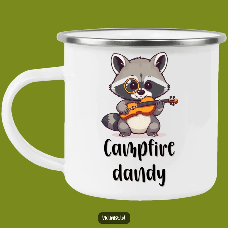 Funny Raccoon Fiddle Camping Mug: Your Classy Companion for Adventures, a Gift