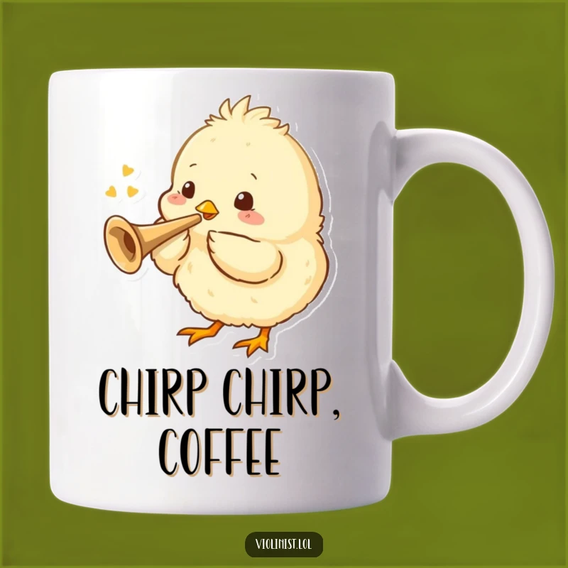 Funny Chick Trumpet Mug: Little Musician Blows Big - Cute Gift