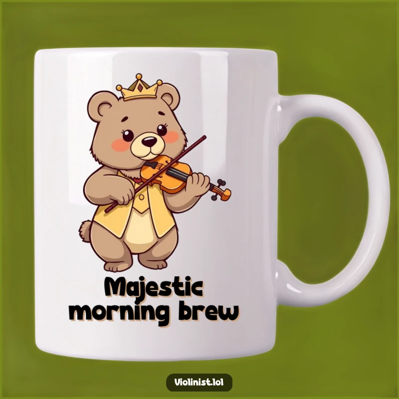 Funny Bear Violinist Mug: A Majestic Musician's Perfect Funny Gift