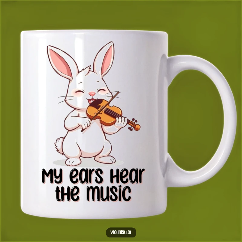 Funny Bunny Violinist Mug: A Passionate Musician's Perfect Funny Gift