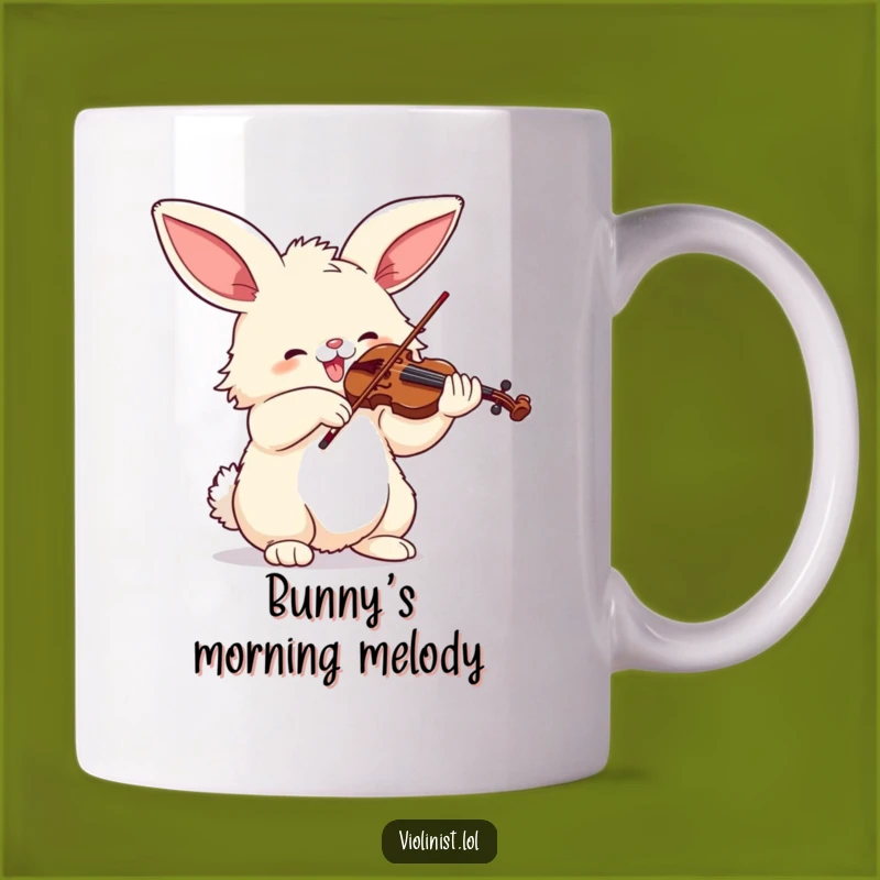 Funny Bunny Violinist Mug - Hilarious Music Lover Gift!