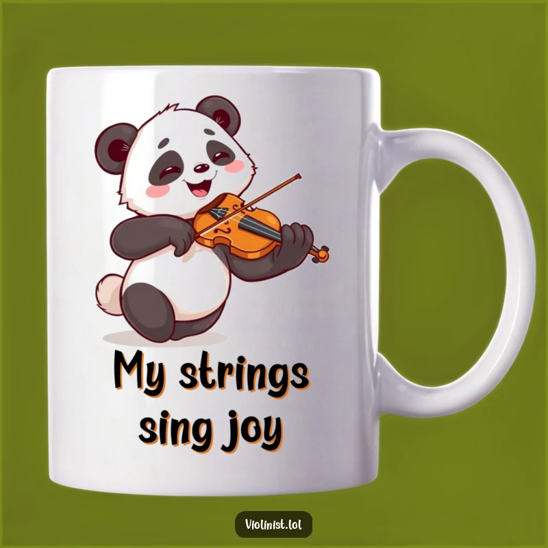 Funny Giggling Panda Violinist Mug - Perfect Musical Gift for Panda Lovers