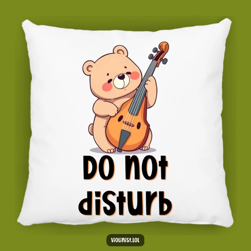 Funny Bear Cello Pillow: Cozy Comfort with a Musical Touch!