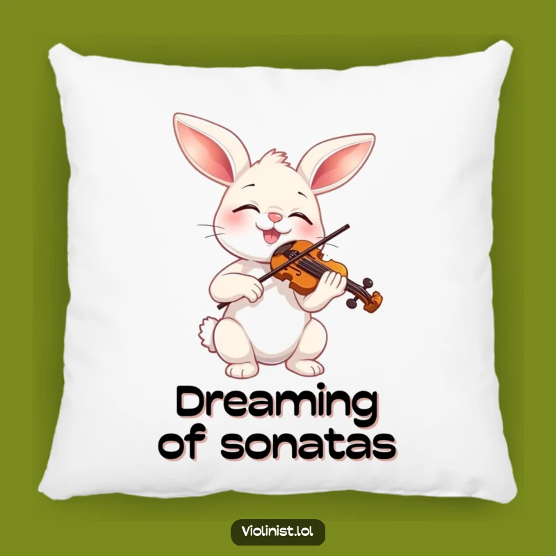 Funny Bunny Violinist Pillow: Blissful Comfort with Musical Charm!
