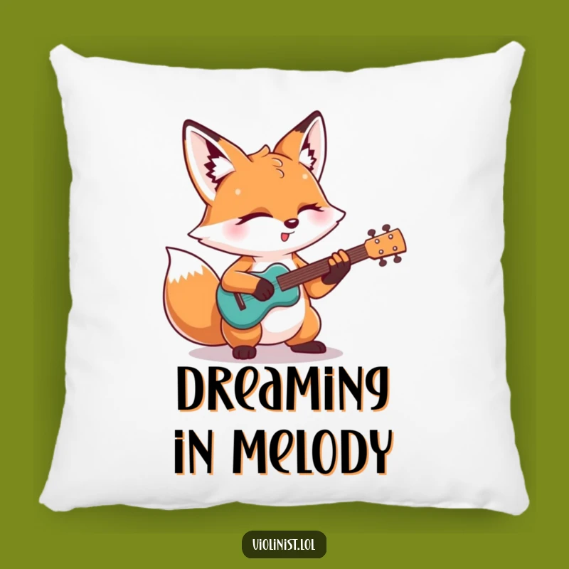 Funny Fox Music Pillow: Cozy Solo Nap, Hilarious Comfort Gift for Musicians