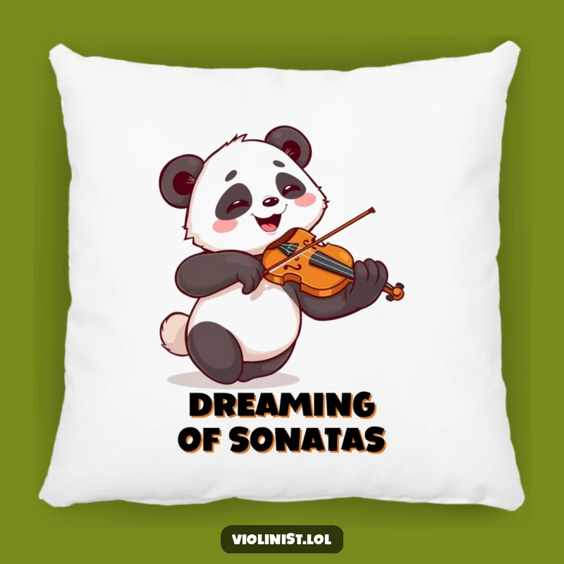 Funny Giggling Panda Violin Pillow - Soft and Hilarious Decor for Music Lovers