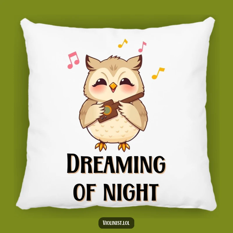 Funny Owl Music Pillow: Cozy Serene Cushion, Hilarious Gift