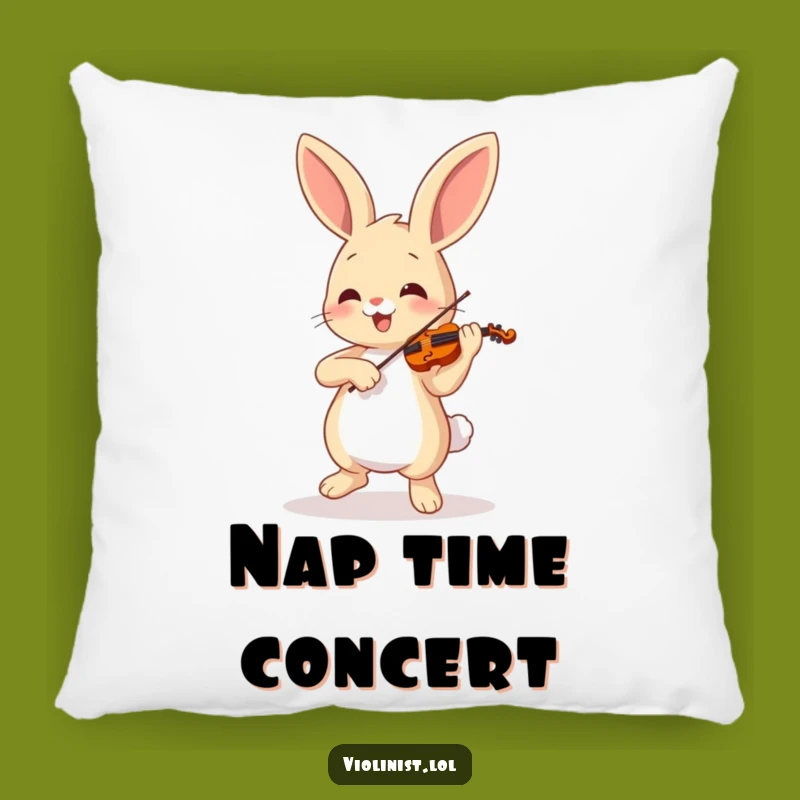 Comfy Funny Bunny Violin Pillow: Cuddle Up with Musical Cheer