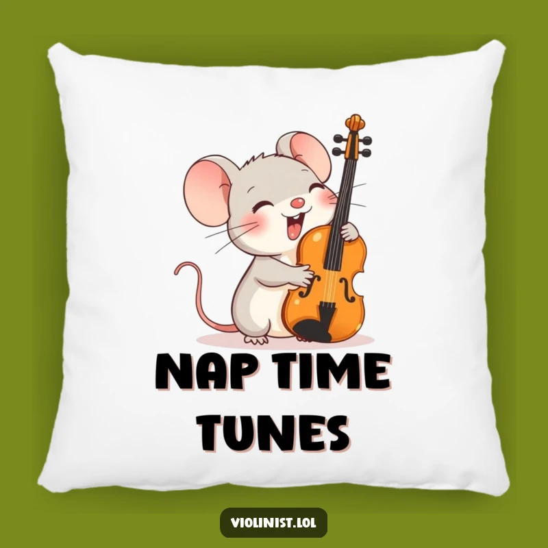 Funny Mouse Violinist Pillow: Cozy Giggle for Music Lovers, Perfect Gift!