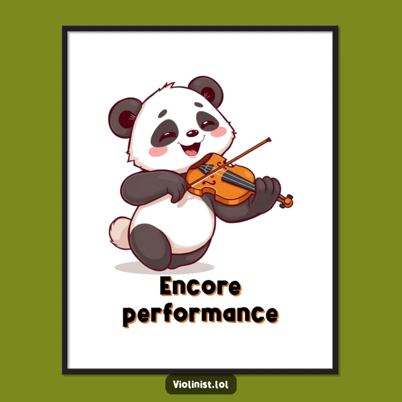 Funny Giggling Panda Violin Digital Art - Instant Hilarious Download for Music Buffs