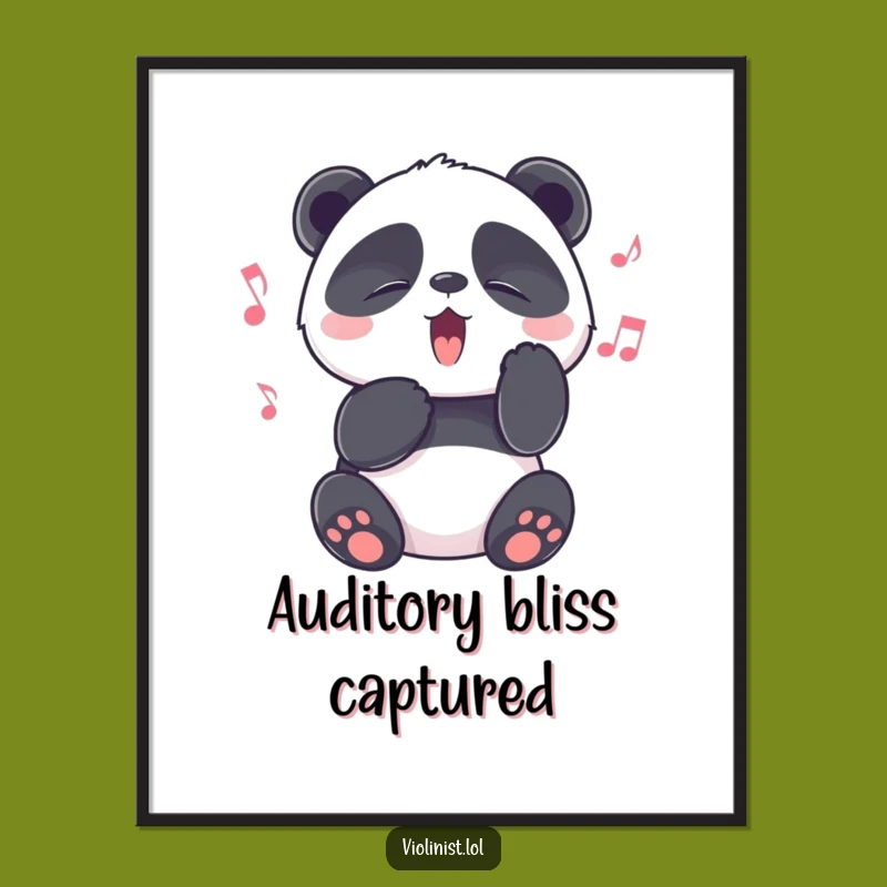 Funny Panda Melody Digital Art: Instant Bliss for Your Walls
