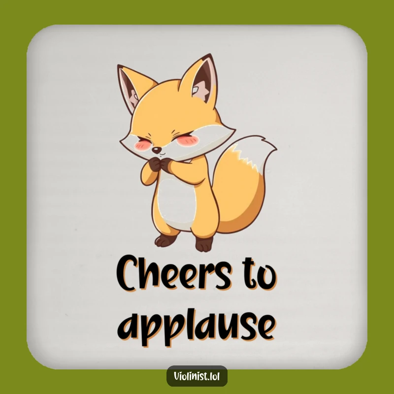 Funny Fox Bow Drink Coasters: Protect Your Surfaces with Theatrical Flair