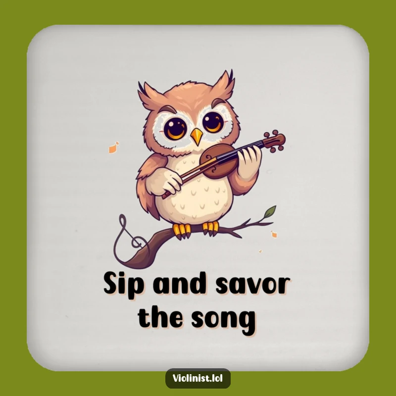 Funny Owl Drink Coaster: Wise Table Protector, Perfect Humorous Gift for Homes