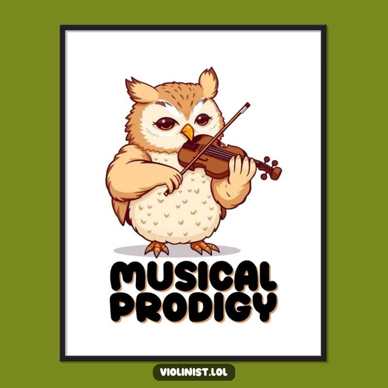 Funny Owl Concert Poster: Elegant Wall Art for Music Lovers