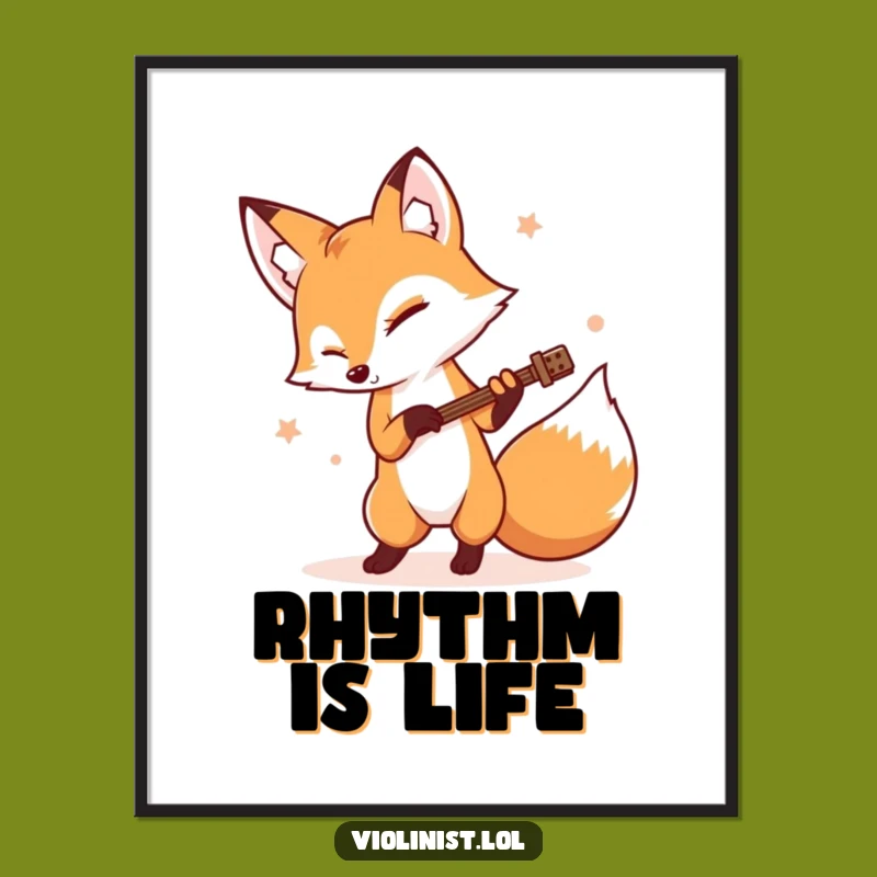 Funny Fox Rhythm Poster: Add a Beat to Your Walls