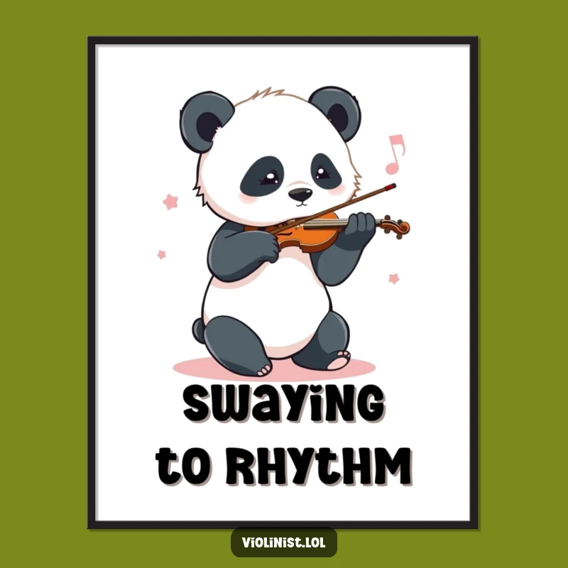 Funny Panda Music Poster: Add Rhythmic Joy to Your Walls