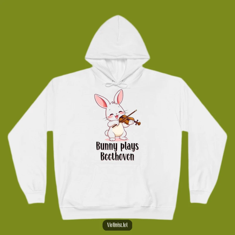 Funny Bunny Violinist Hoodie - Cozy & Melodious Wear