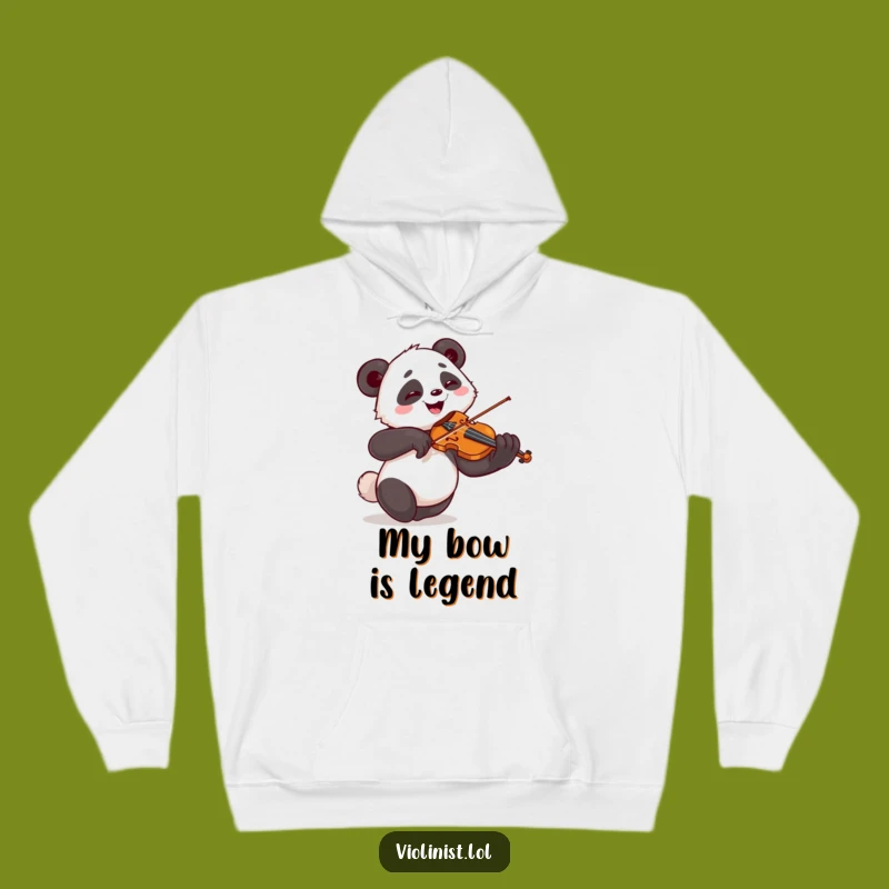 Cozy Funny Panda Violin Hoodie - Warm and Hilarious Gift for Music Lovers