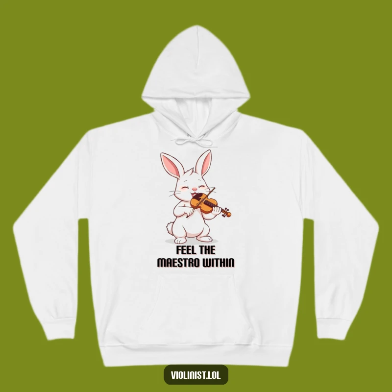 Funny Bunny Violin Hoodie: Cozy Up with This Passionate Musician's Funny Gift