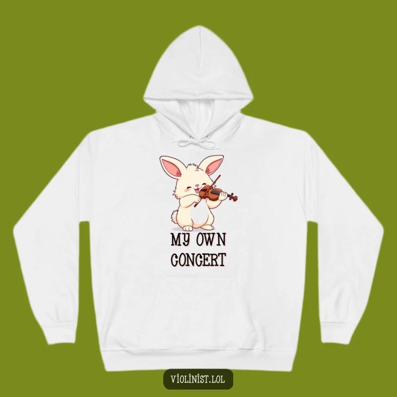 Funny Bunny Violinist Hoodie - Cozy Comfort for Music Lovers!