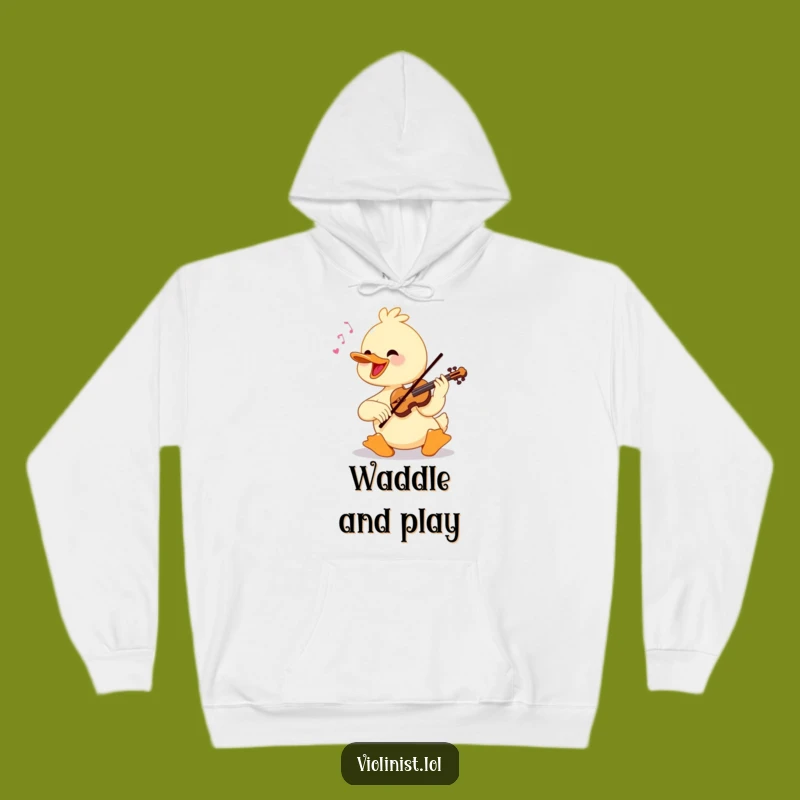 Funny Duck Violinist Hoodie: Cozy Up with Comedic Concert Vibes, a Hilarious Gift