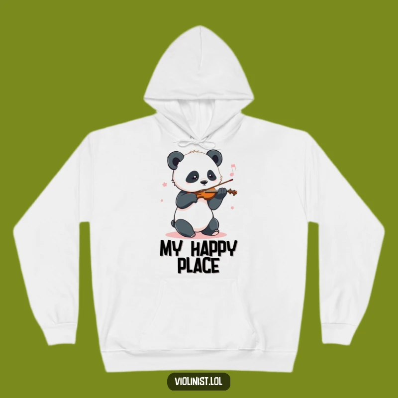Funny Panda Music Hoodie: Cozy Up with a Swinging Violinist