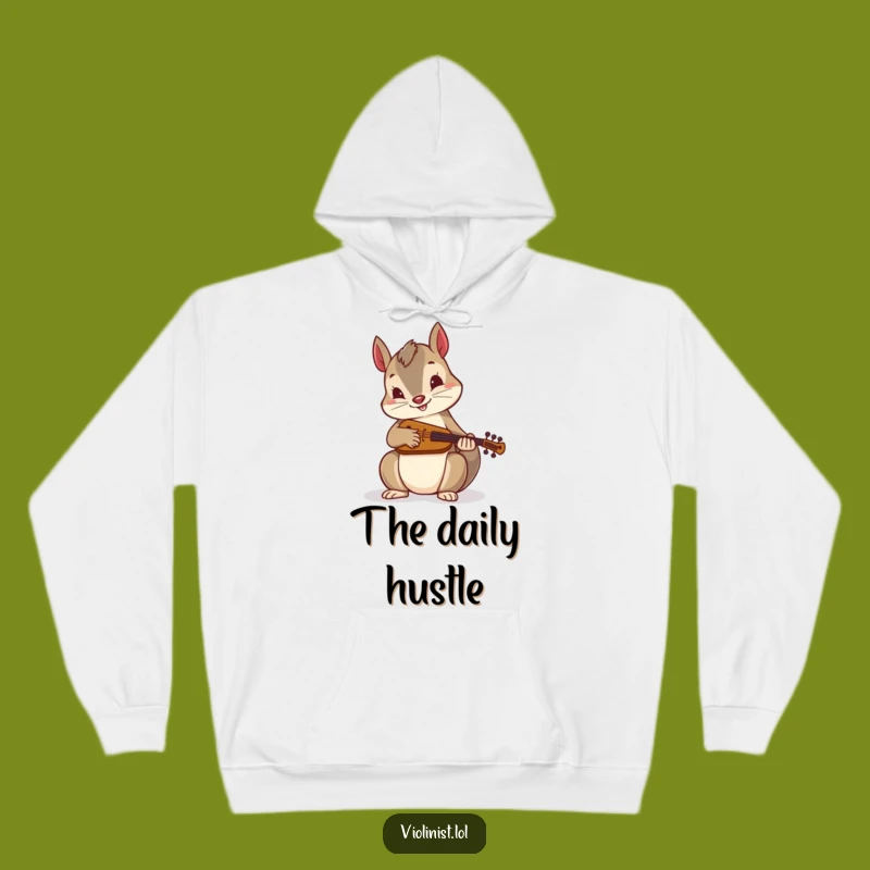 Funny Squirrel Fiddler Hoodie: Cozy Folk Vibes, Hilarious Gift