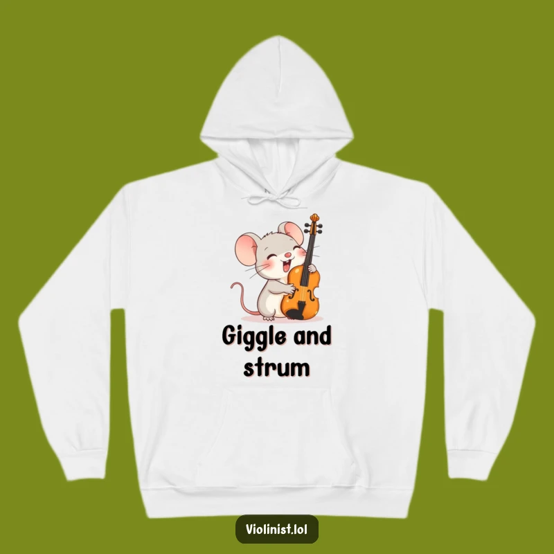 Funny Mouse Violinist Hoodie: Cozy Comfort for Tiny Musicians, Perfect Gift!