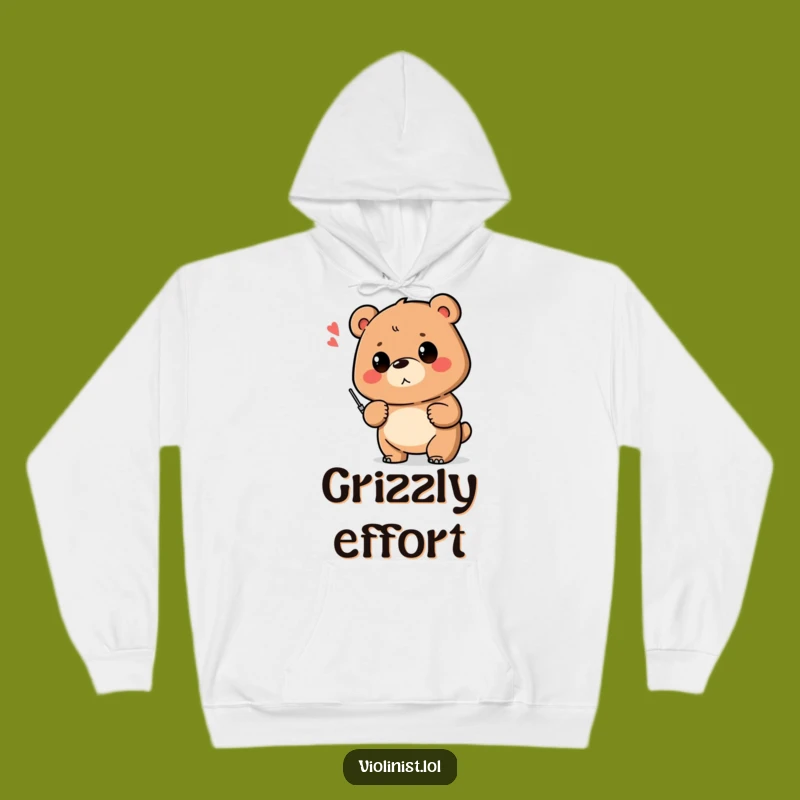 Funny Bear Hoodie: Proudly Shaky Note - Cozy & Humorous Gift