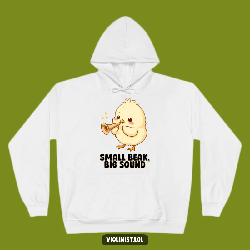 Funny Chick Hoodie: Little Trumpet Big Sound - Cozy & Cute