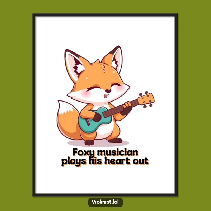Free Printable Wall Art: Fox's Rock Solo Funny Downloadable Art Gift
