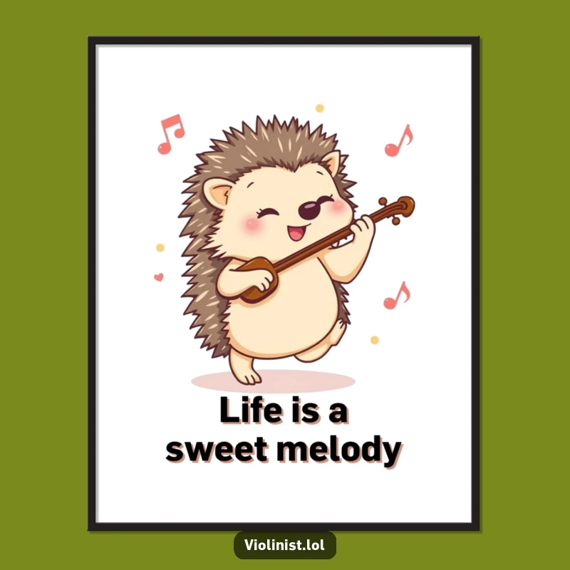 Free Printable Hedgehog Wall Art: Lively Music Art for a Cheerful, Playful Home Decor