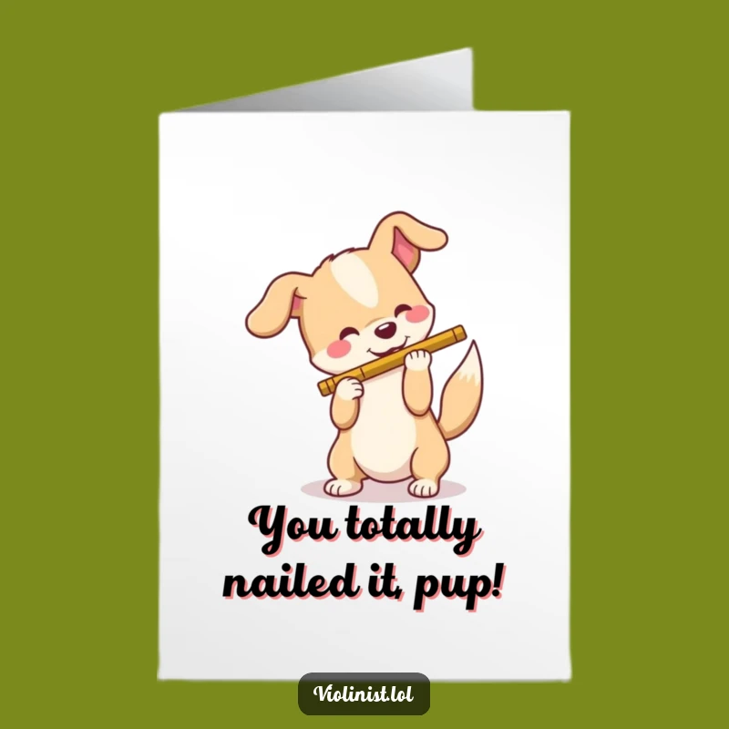 Free Printable Congrats Card: Funny Dog Musician for Your Next Achievement, Downloadable Gift