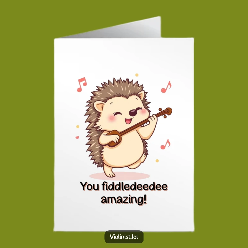 Free Printable Hedgehog Congrats Card: Celebrate Success with a Lively Rhythm