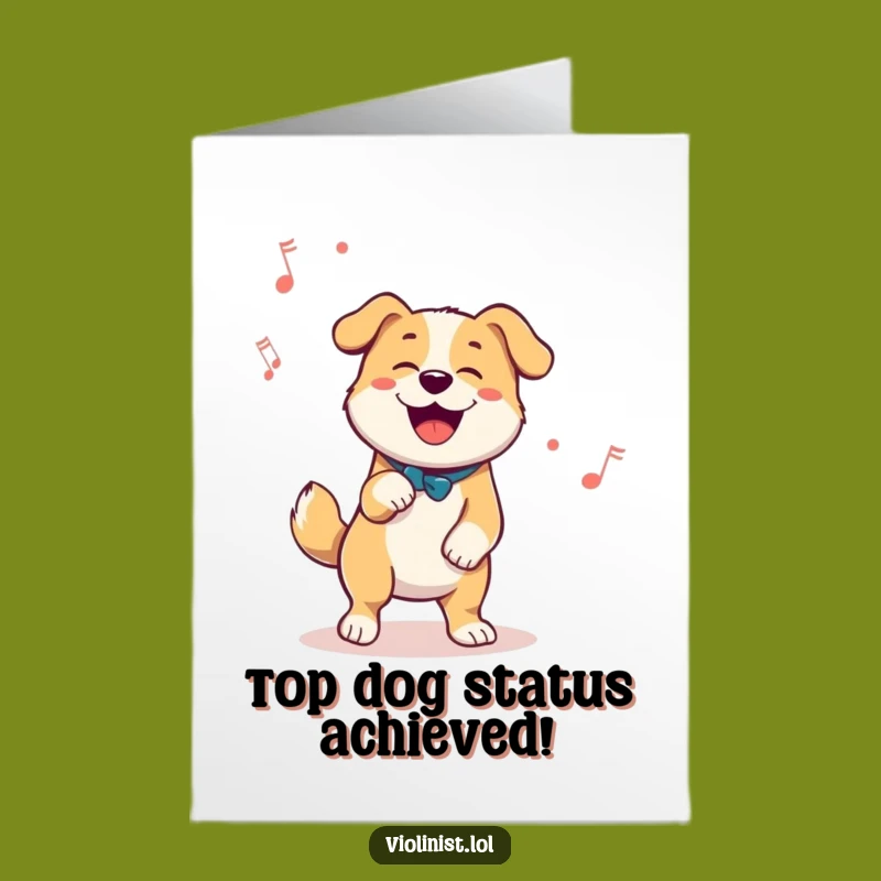 Free Printable Dog Congrats Card - Dancing Pooch Downloadable Greeting