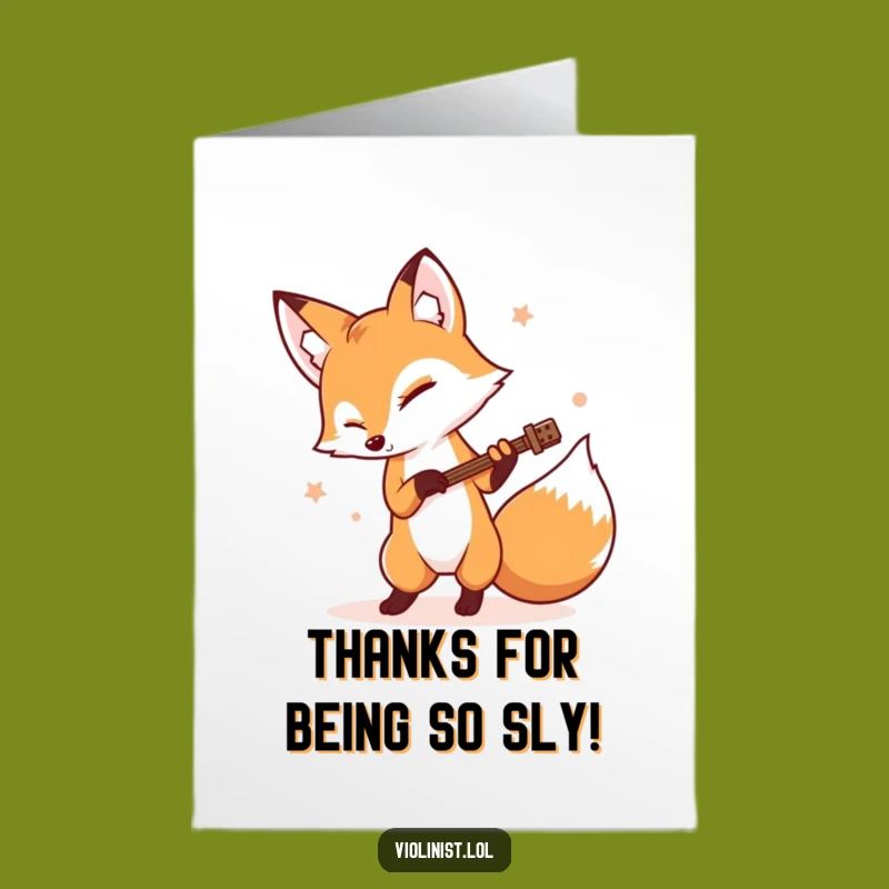 Free Printable Thank You Card: Fox's Rhythmic Thanks, Humorous Downloadable Gift