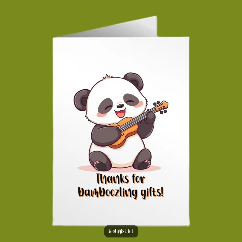 Free Printable Thank You Card: Panda's Musical Thanks - Funny Downloadable Gratitude Gift