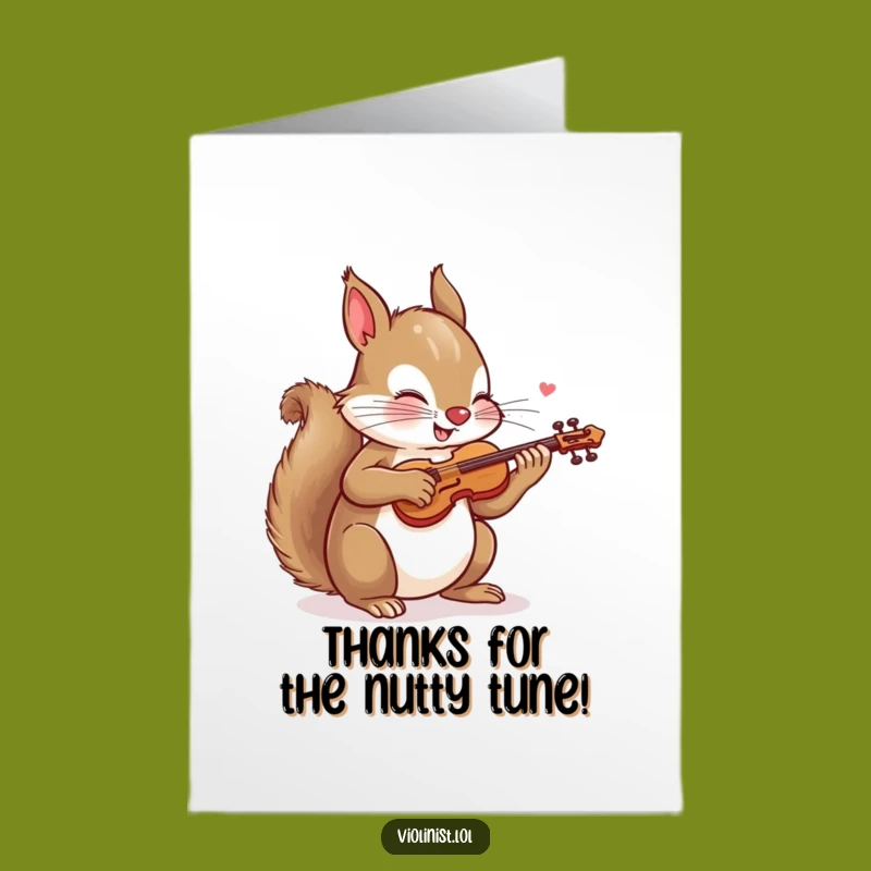 Free Printable Squirrel Thank You Card: Funny Downloadable Gift for Musical Gratitude
