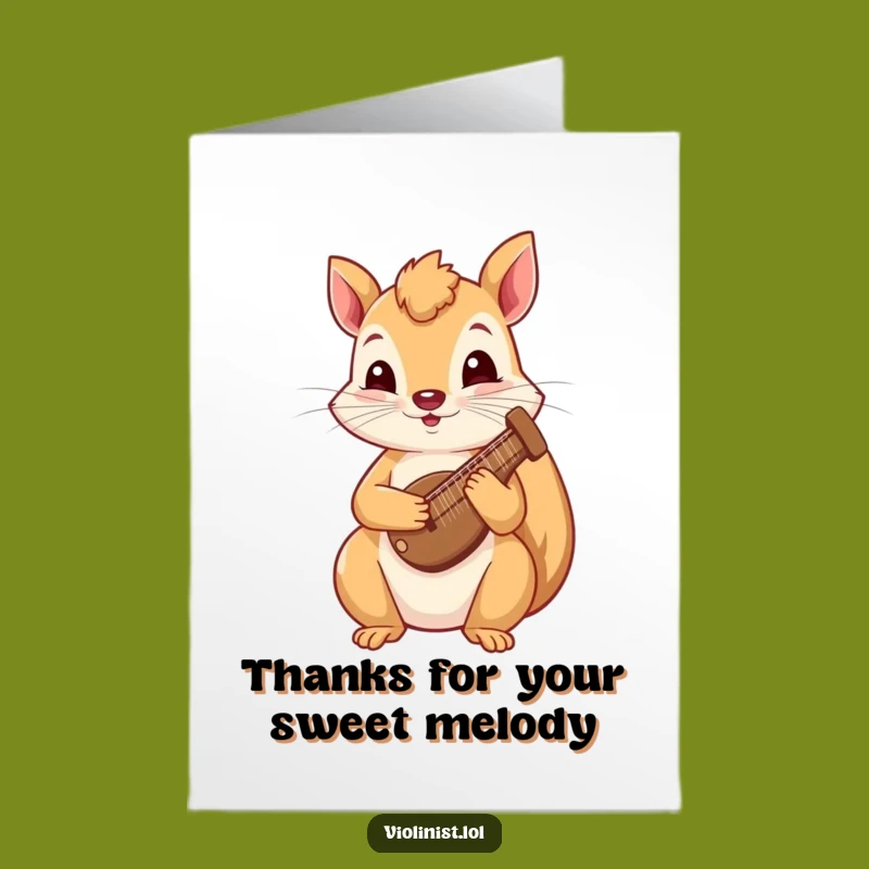 Free Printable Squirrel Harp Thank You Card: A Sweet Melody of Gratitude