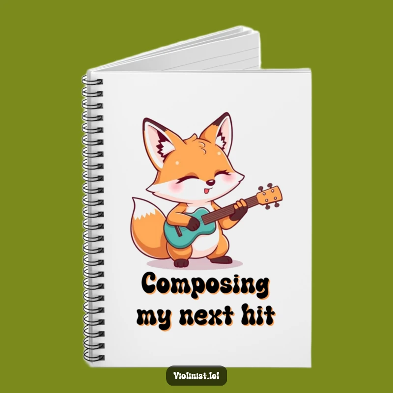 Funny Fox Songwriter Notebook: Jot Down Tunes, Hilarious Journal Gift