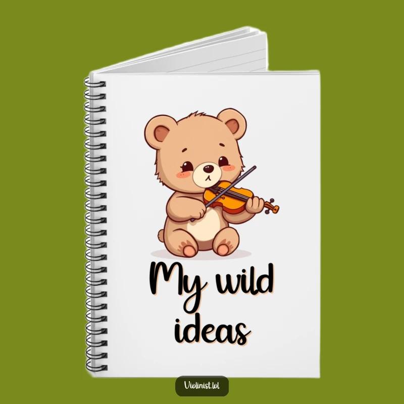 Funny Bear Cub Violinist Notebook: Enthusiastic Notes, Perfect Funny Gift!