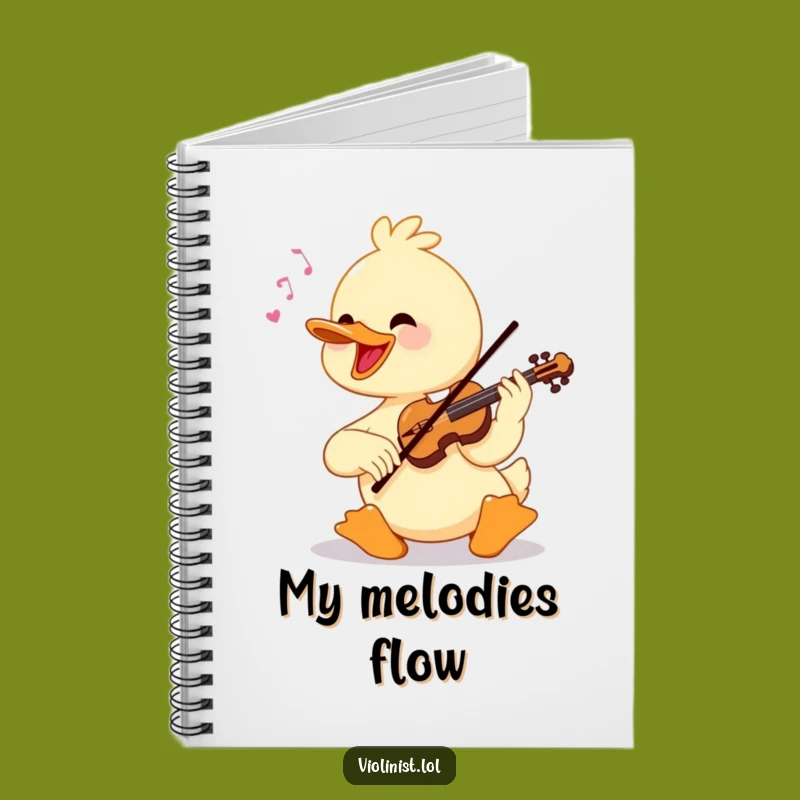 Funny Duck Violinist Notebook: Compose Your Thoughts with Musical Flair, a Hilarious Gift