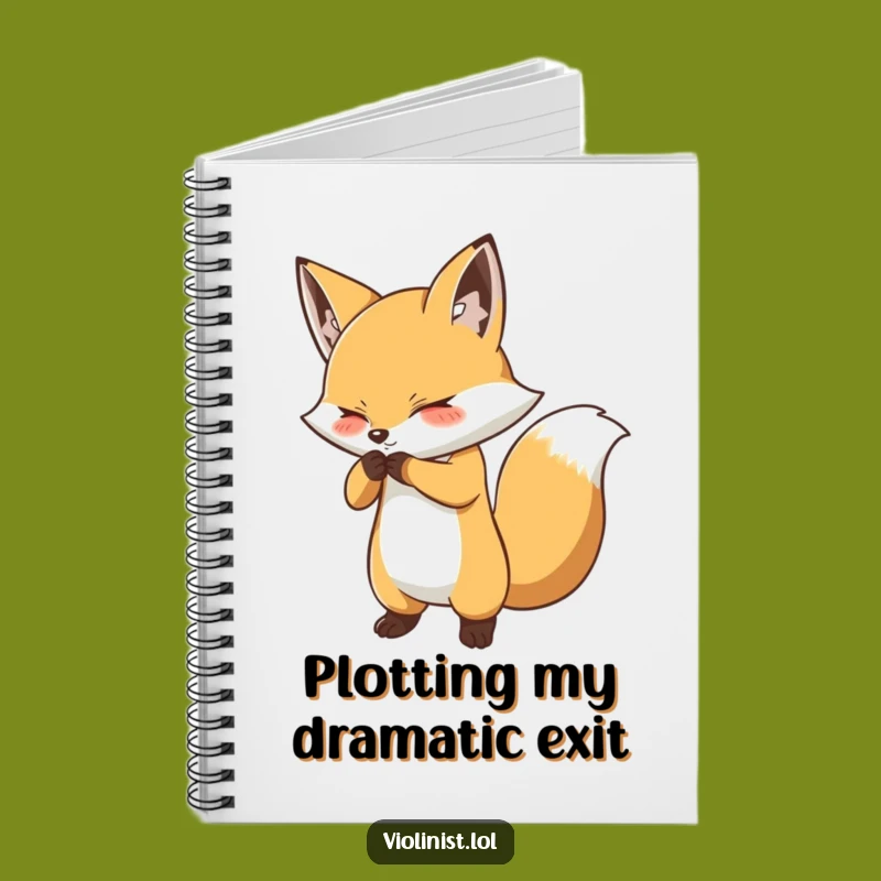Funny Fox Bow Notebook: Capture Your Dramatic Ideas with This Theatrical Journal